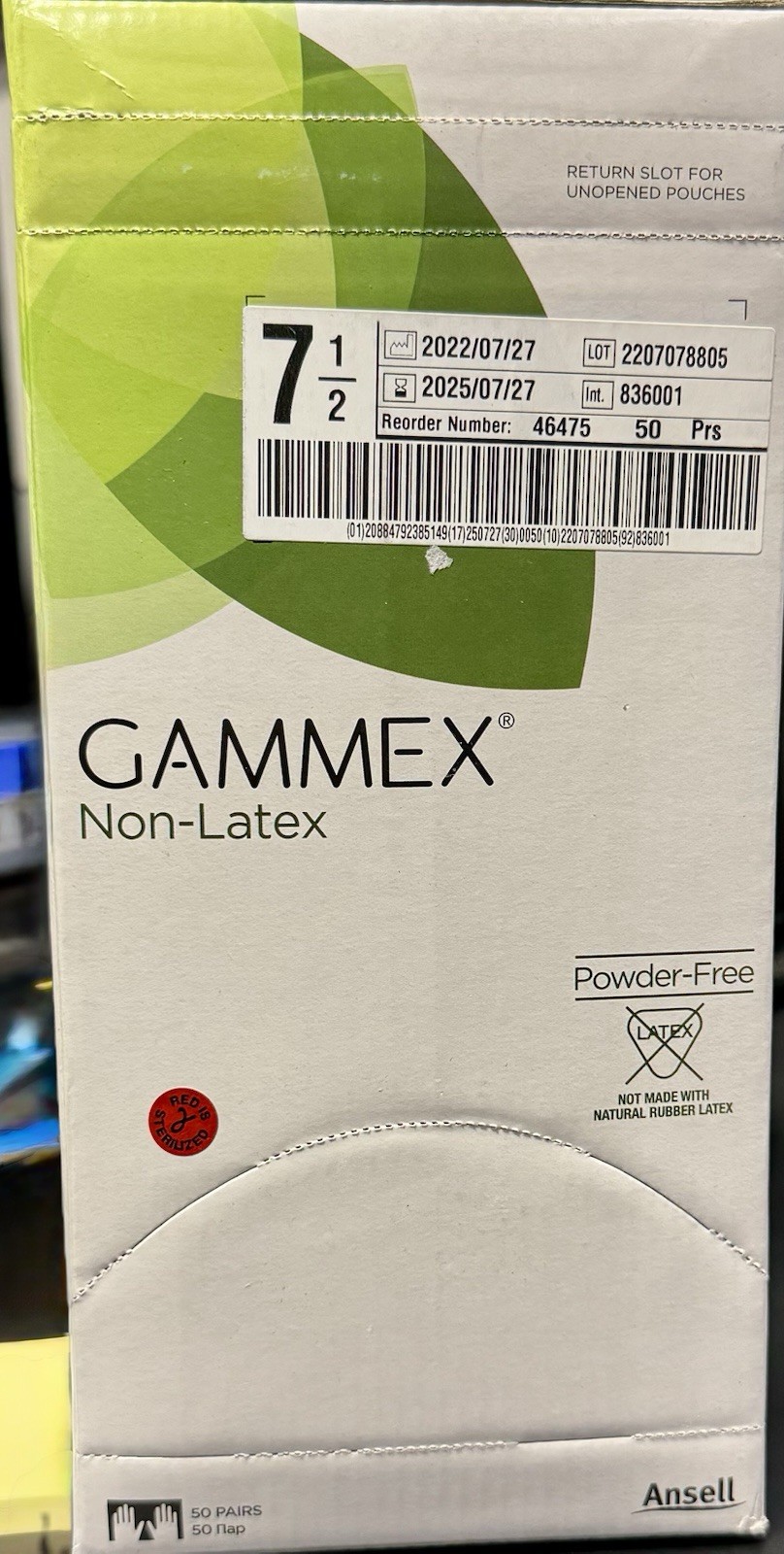 GAMMEX Non-Latex Polyisoprene Surgical Glove – 50 per Box