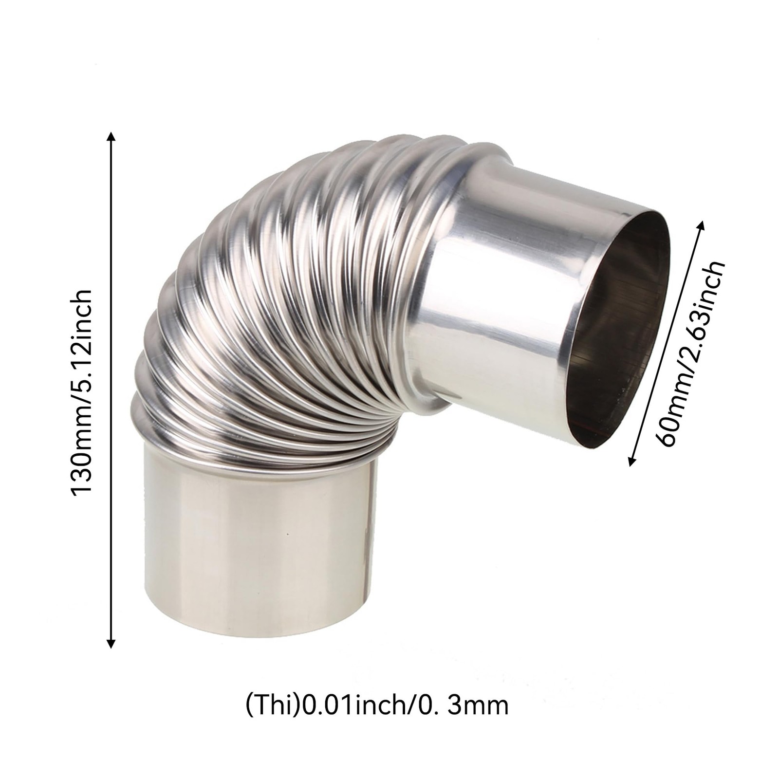SHANOER Boiler Water Heater Stainless Steel 15x6cm/5.90×2.36Inch, Silver