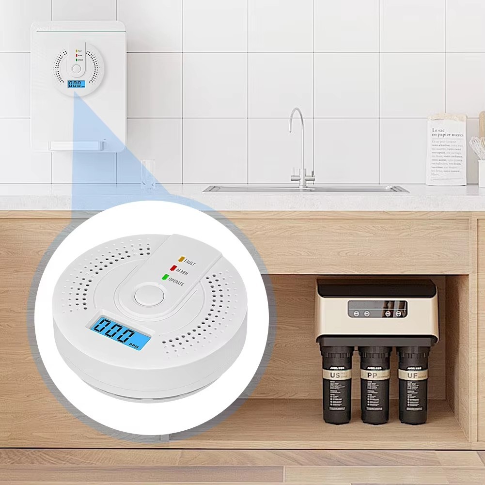 Carbon Monoxide Detector Warning Safety Alarm Sensor LED Digital Battery Powers