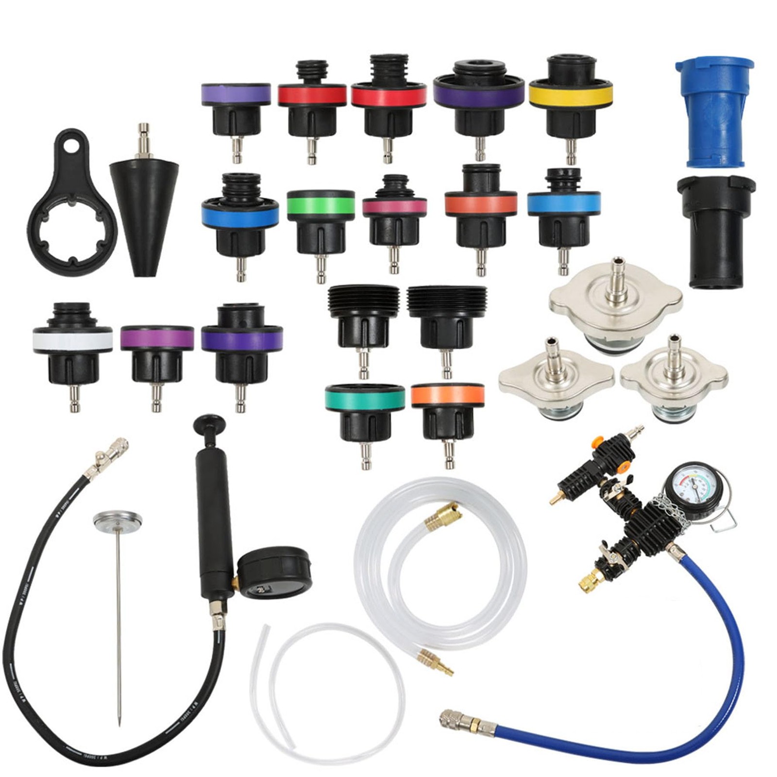 28 PCS Universal Coolant Pressure Tester Kit with Vacuum Tool Case