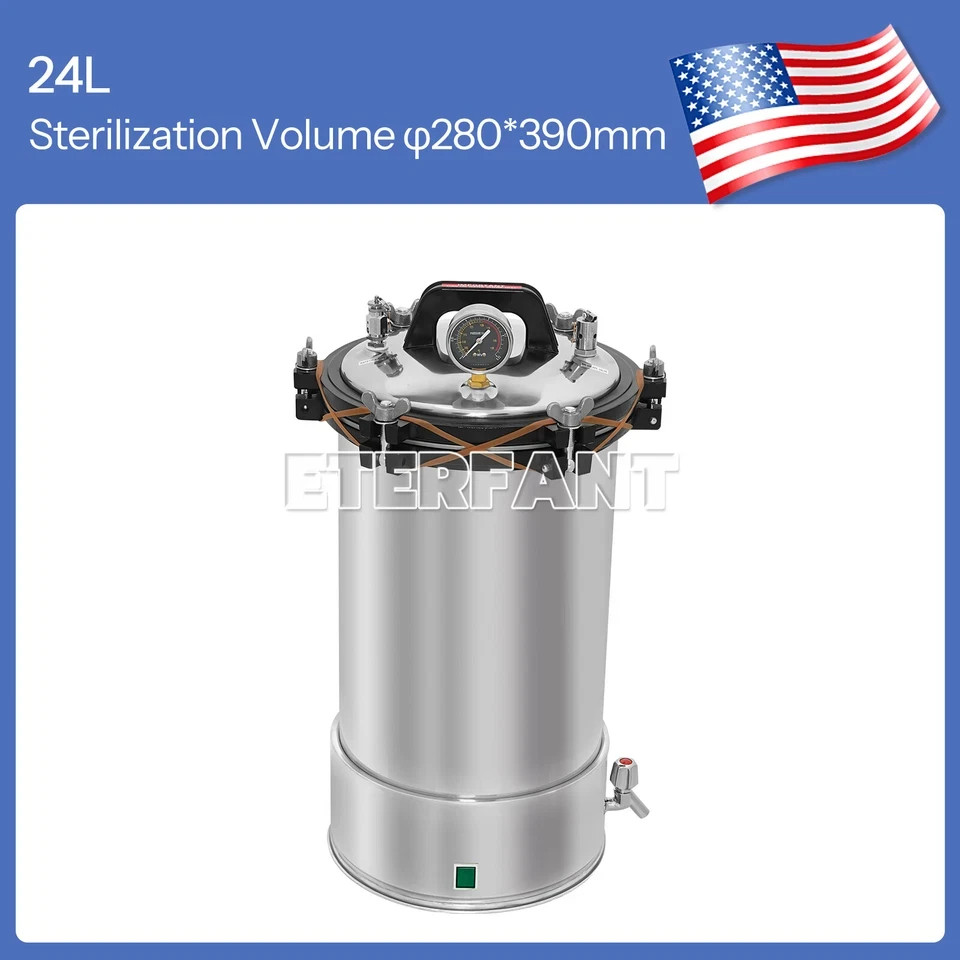 ETERFANT 24/28/35L Dental Medical High Pressure Steam Sterilizer Autoclave US