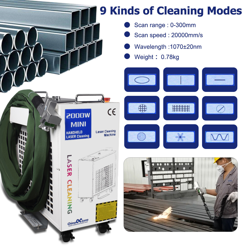 1500W Handheld Fiber Laser Cleaning Machine For Cleaning Rust/Oil/Paint Remove