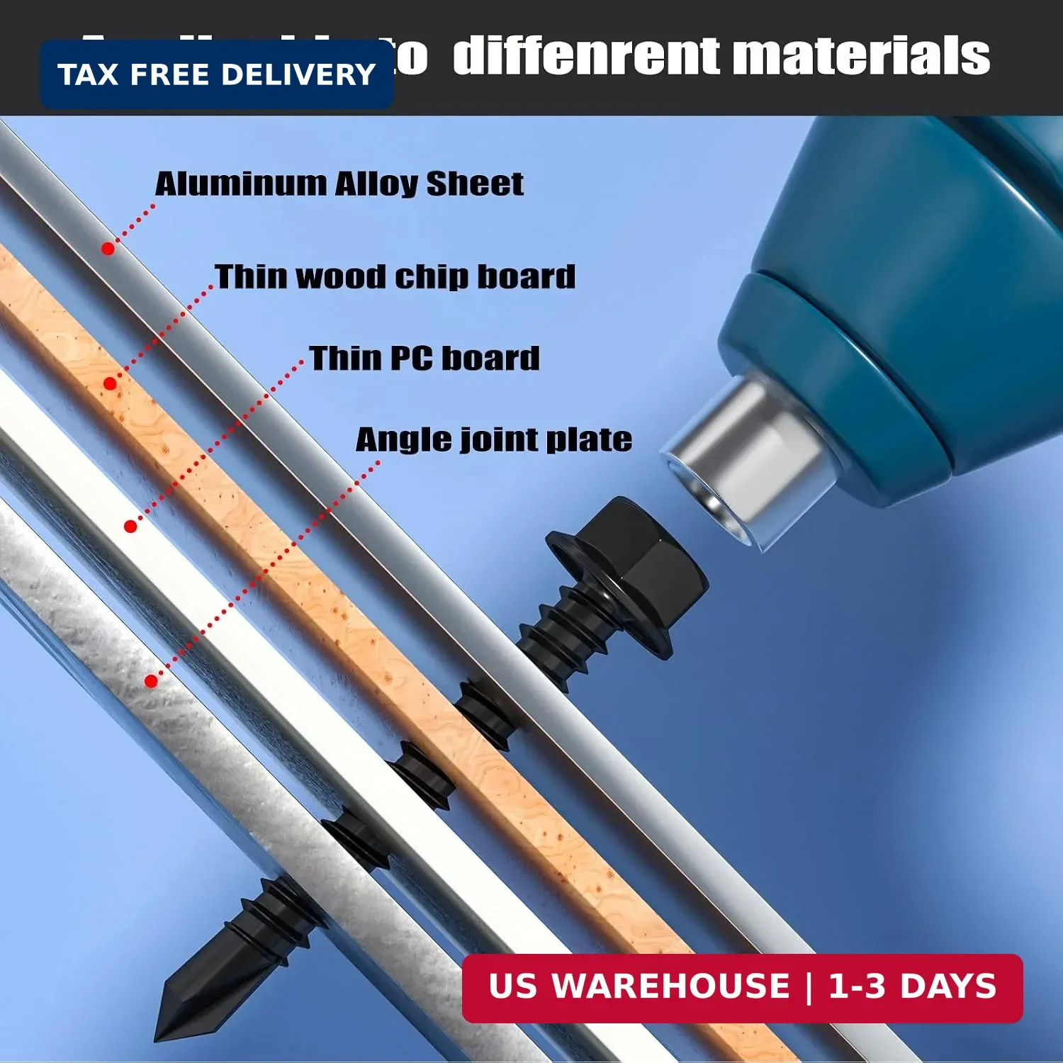 150Pcs Self Drilling Screws Assortment Kit, 410 Stainless Steel Self Tappi