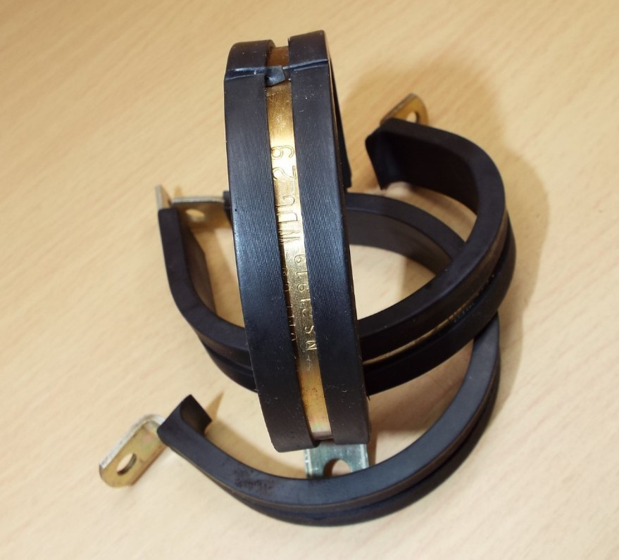 QTY8 Umpco 1-3/4″ + CUSHIONED Cable Loop Clamp Aluminum Mil spec MS21919 WDG29