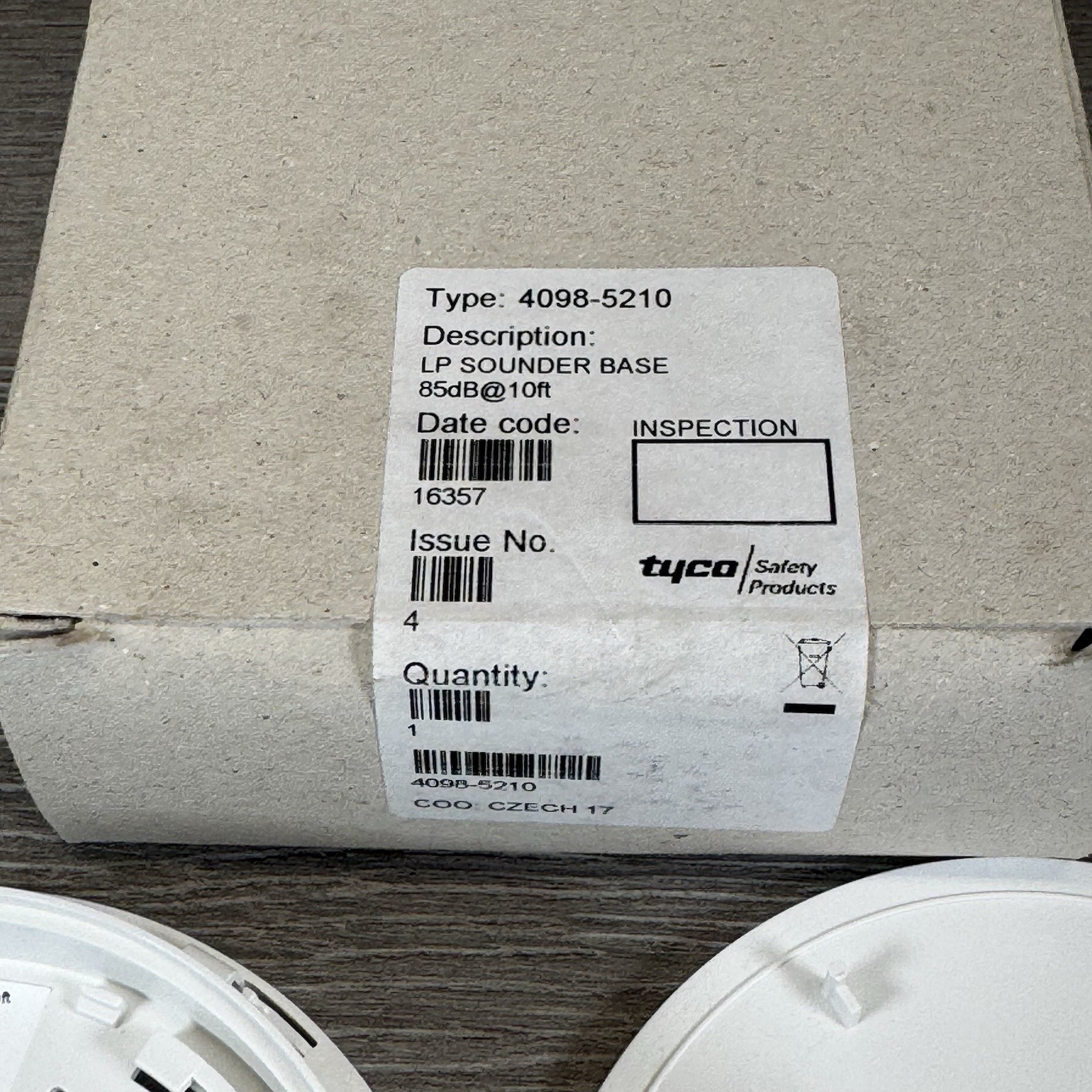 Simplex 4098-5210 MX Digital Loop LP Sounder Base White
