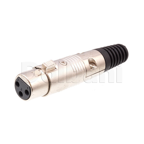 10101510033 XLR Cable Connector 3 Pin Female Silver