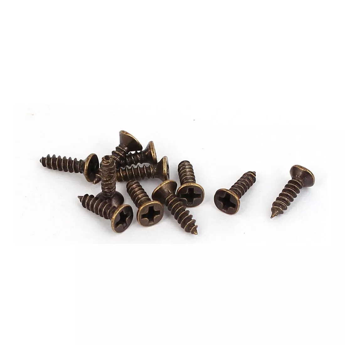 Wooden Crate Cosmetic Case Jewelry Box Pull Handle Grip Bronze Tone 20Pcs