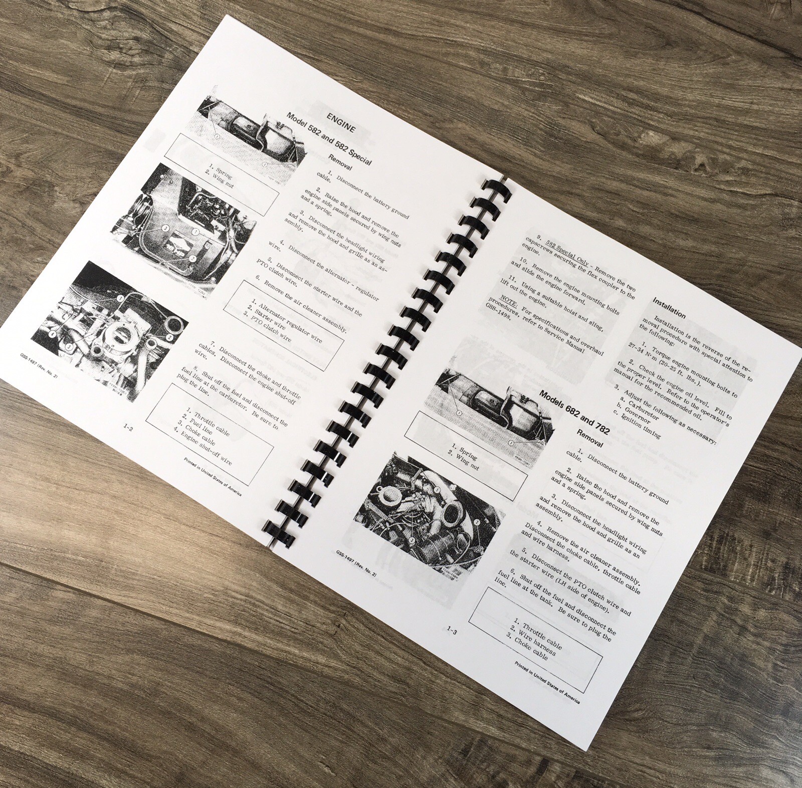 Cub Cadet 782 Garden Tractor Kt17 Series II Engine Service Operators Manual Set