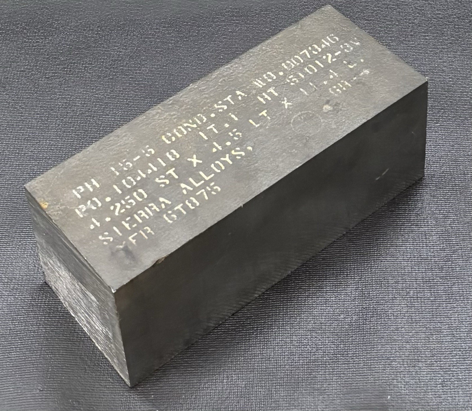 4 1/4” Thickness 15-5 Stainless Steel Steel Flat Bar 4.25” x 4.5625″ x 11.4375”