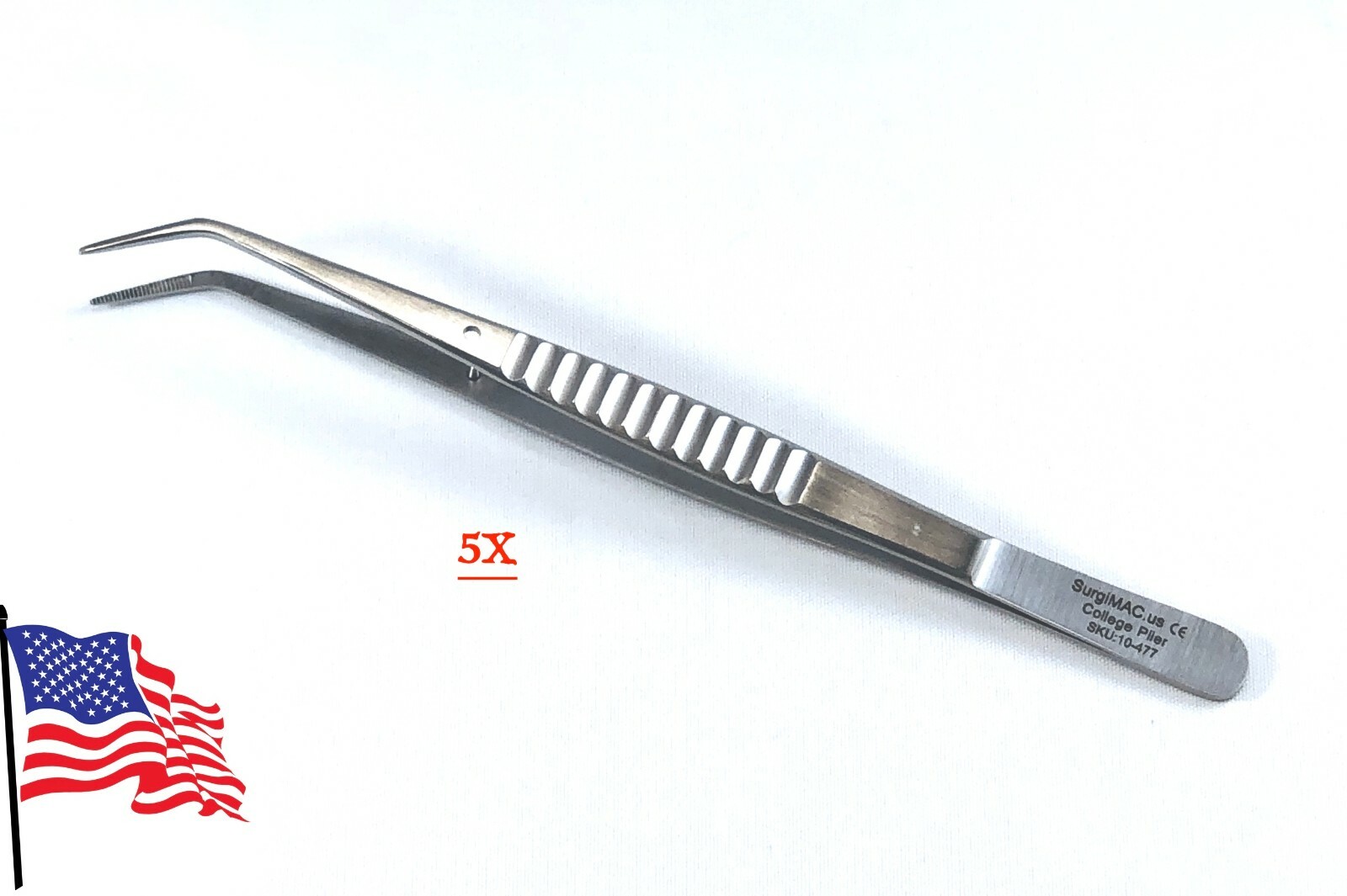5 Pcs Dental Tweezer / Plier Stainless Steel Dental Surgical Instruments MAC
