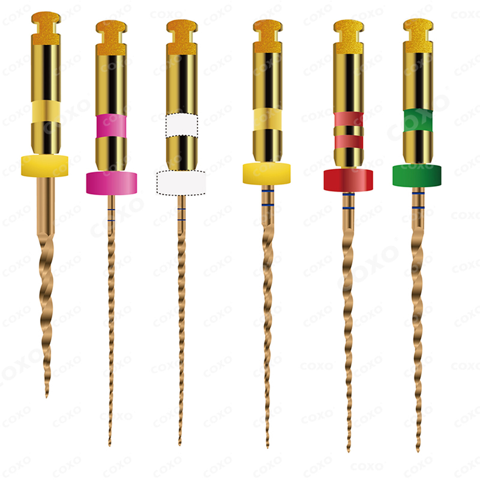 COXO SOCO SC-PRO Endo Controlled Memory NITI Gold Files Mixed 21/25/31mm
