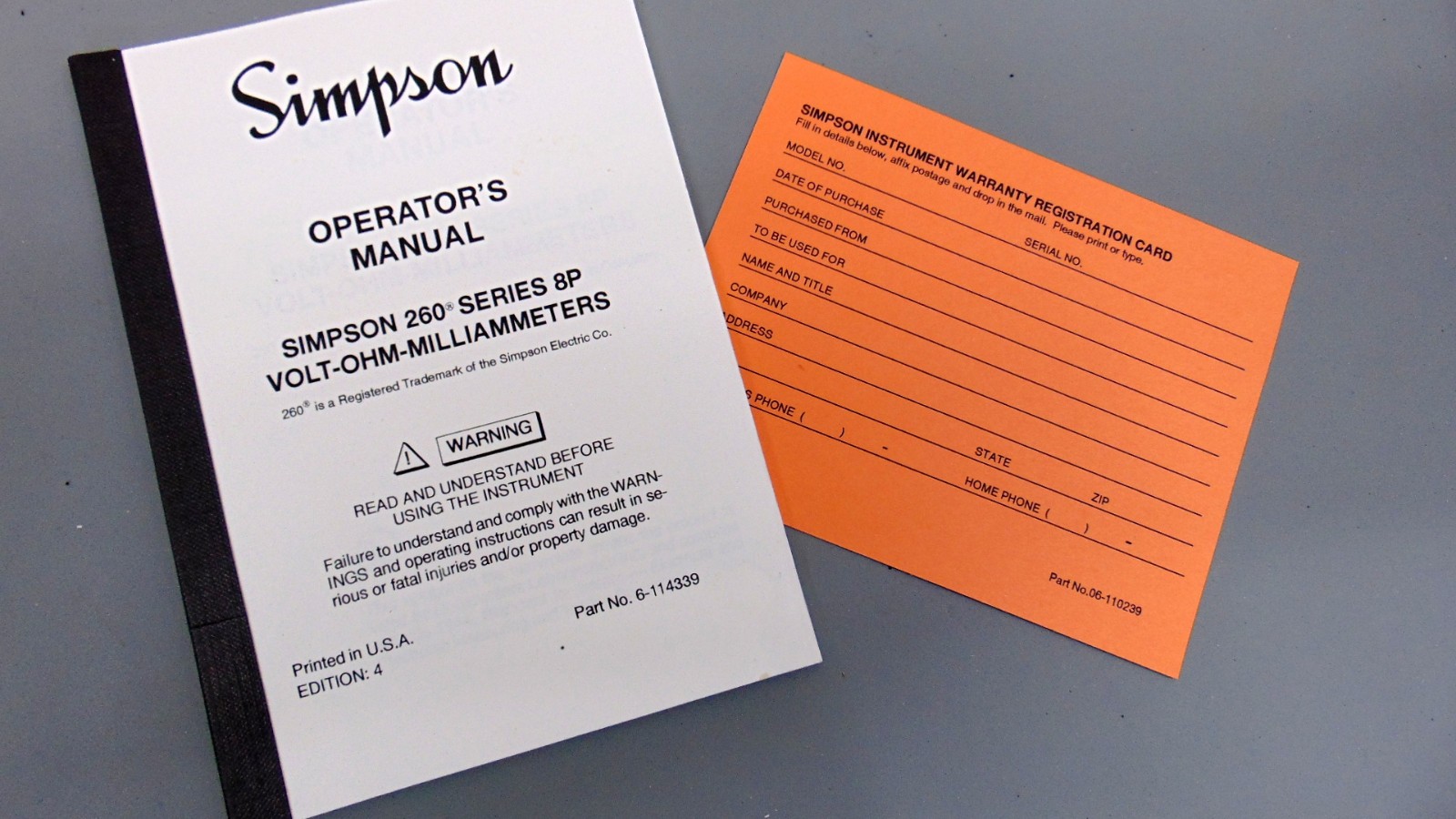 Simpson 260-8P Series 8 VOM NEW in BOX + Leads & Manual-Tested & Cal Checked