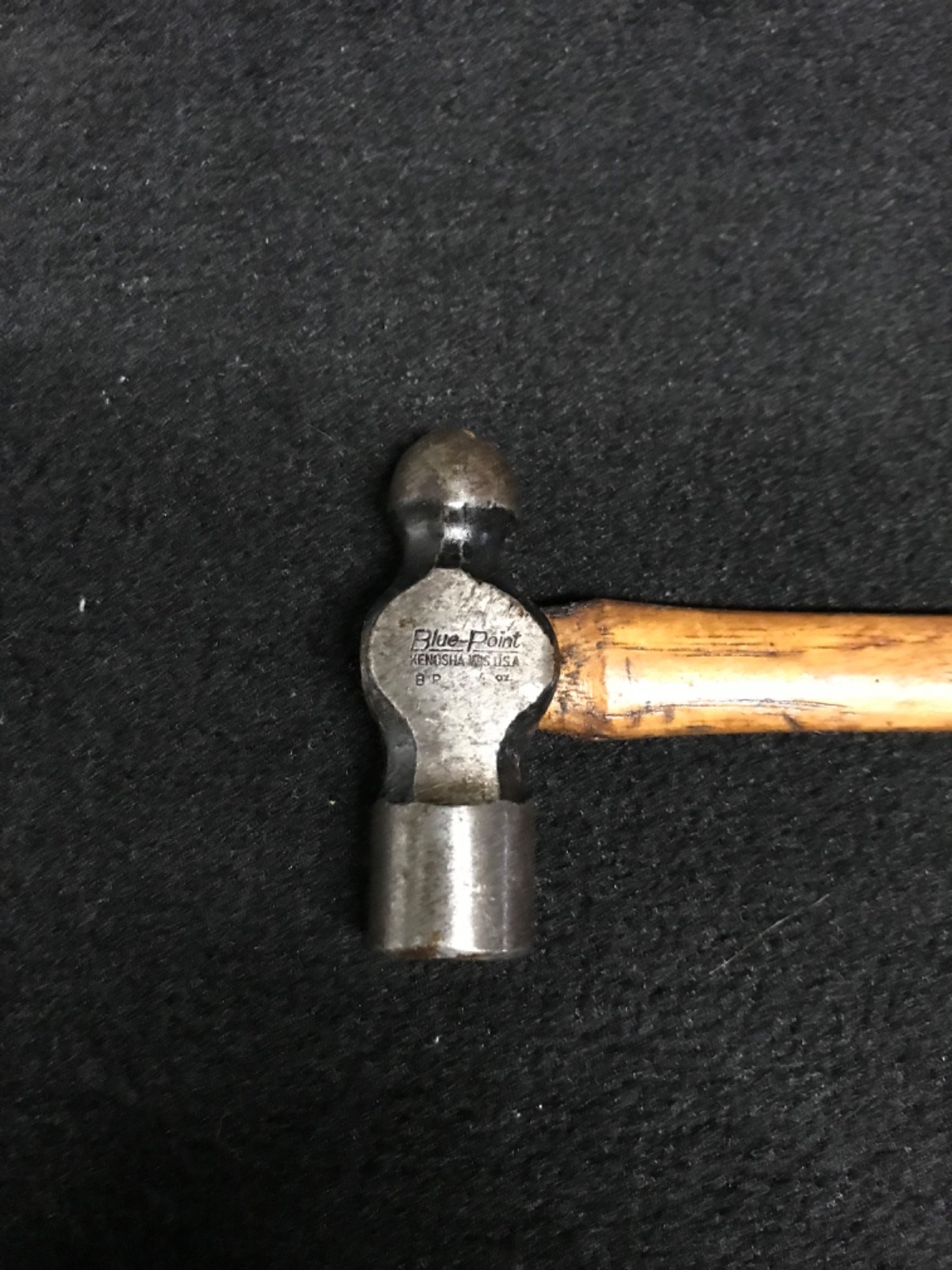 Vintage Blue Point BP4 4oz Ball Peen Hickory Handle Hammer