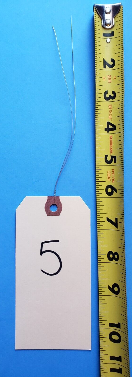 Size 5 Manila Inventory Shipping Hang Tags with Wire 2 3/8″ x 4 3/4″ Wired Tags