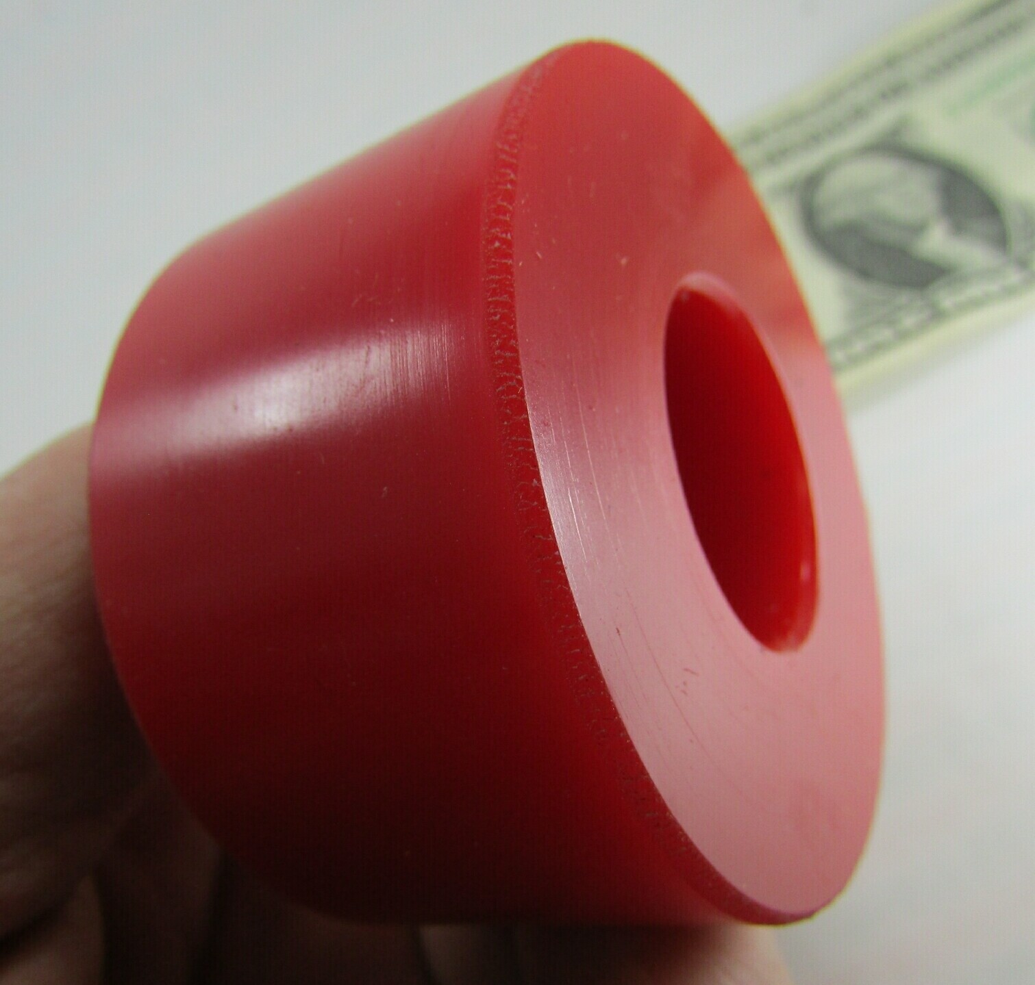 Red Resilient Urethane Bushings Shock Mounts Pucks 2.277″ OD x .956″ ID x 1.249″