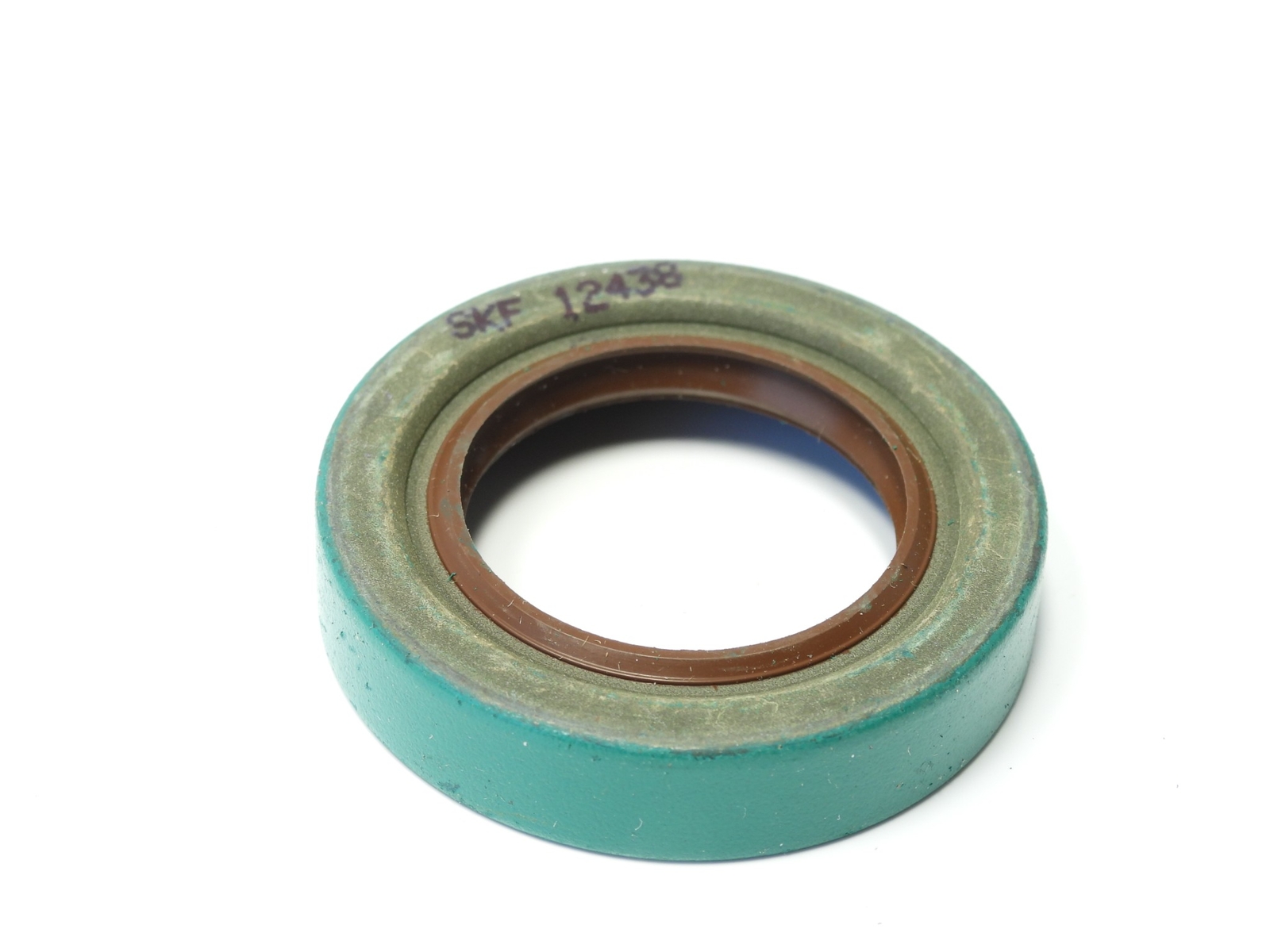 SKF 12438 Double Lip Oil Seal – Solid, 1.250 in Shaft Dia., 1.997 in OD, 0.438 i