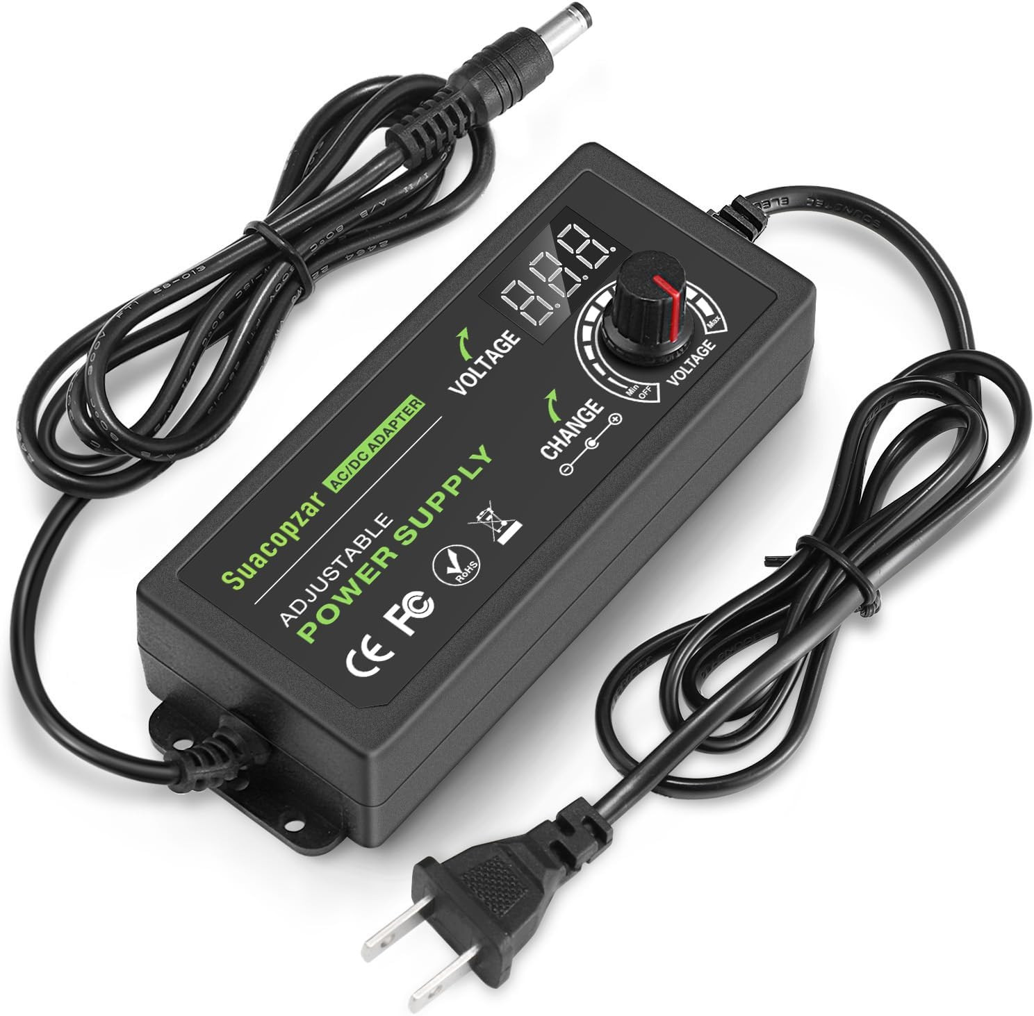 60W Power Supply Adjustable DC 3V ~ 12V 5A, Variable Universal Switching AC/DC A