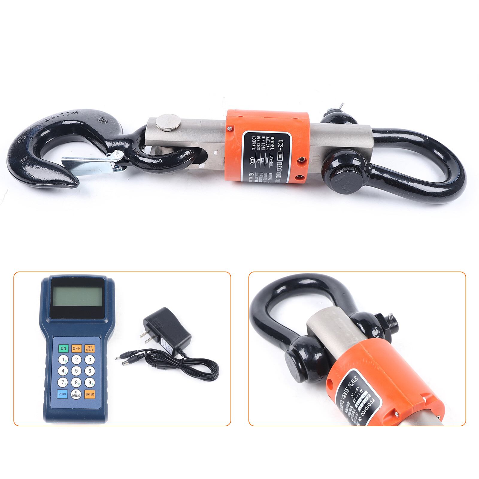 10Ton/10000Kg Electronic Digital Hanging Crane Scale Wireless Remote Lift Scale