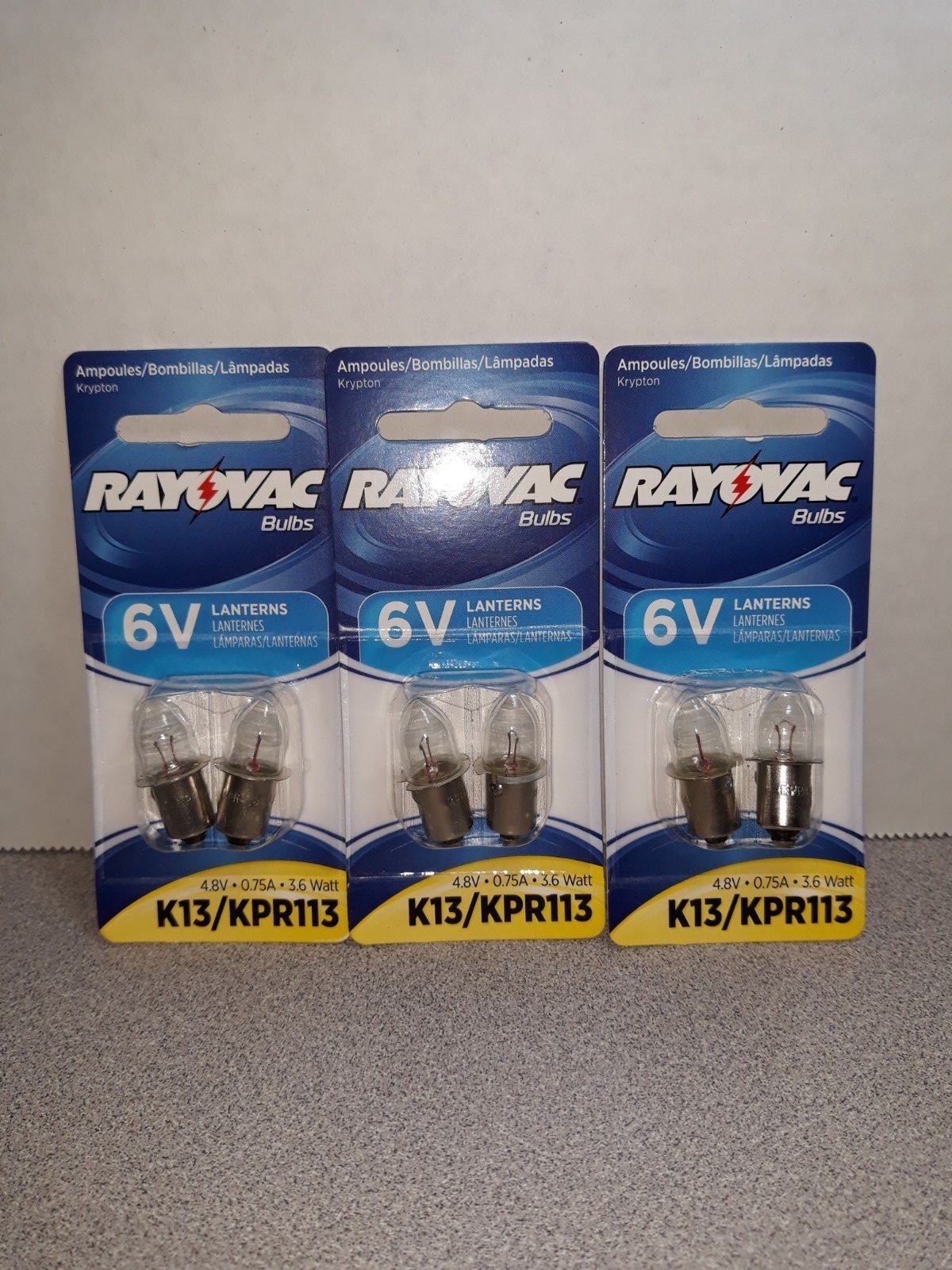 Rayovac 6V Lanterns K13/KPR113 Flash Light Bulbs