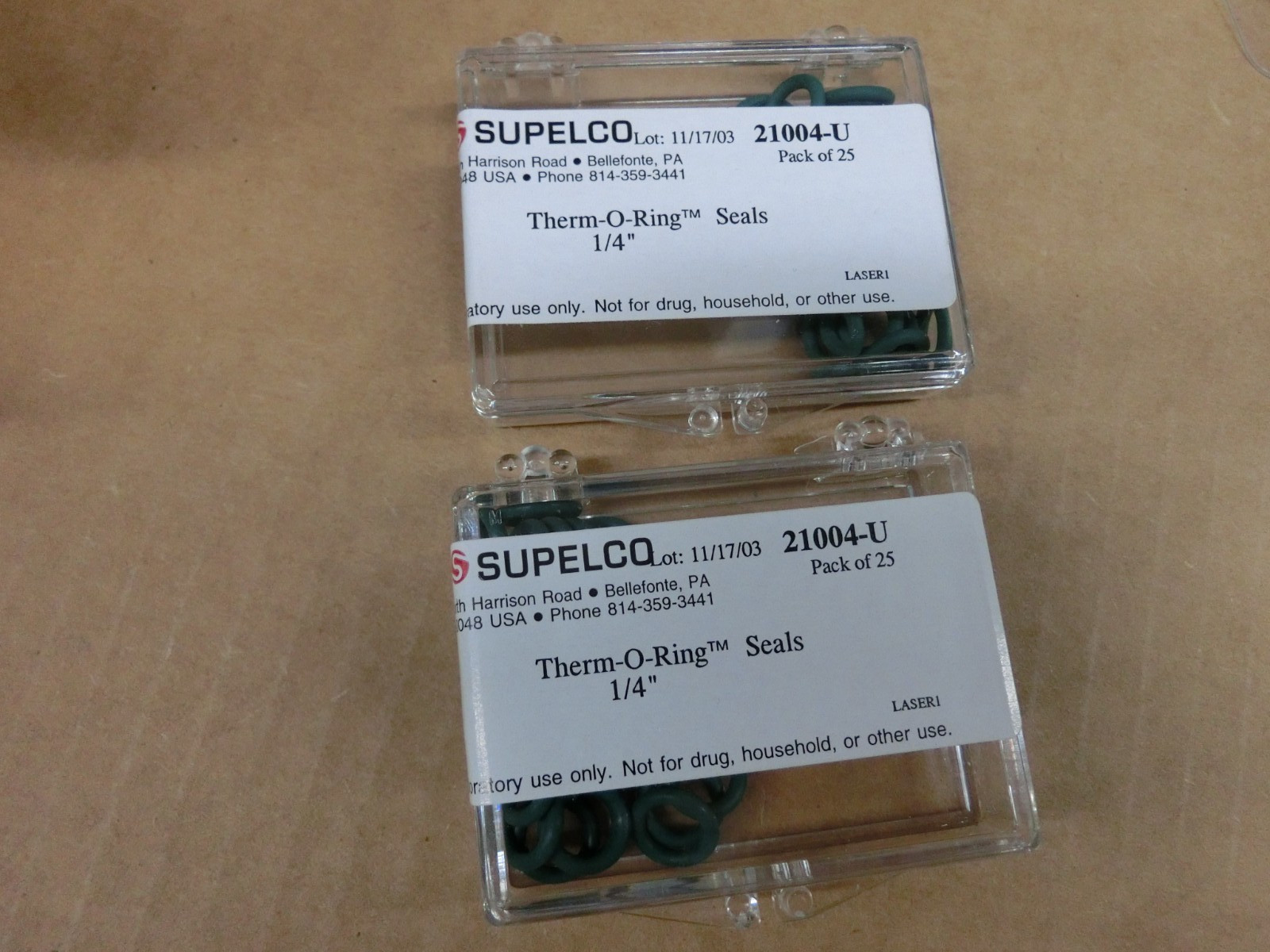 Supelco Therm O-ring 0.25″ Liner 210004-U Agilent 5890 6850 6890 7820 7890 GC
