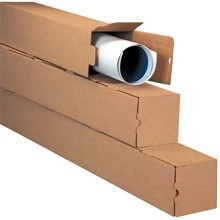 3 x 3 x 30″ Kraft Square Mailing Tubes-Pack of 25