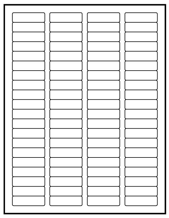 2000 1.75″ x .5″ Self Adhesive Return Address Labels 80 per sheet * 80 up *