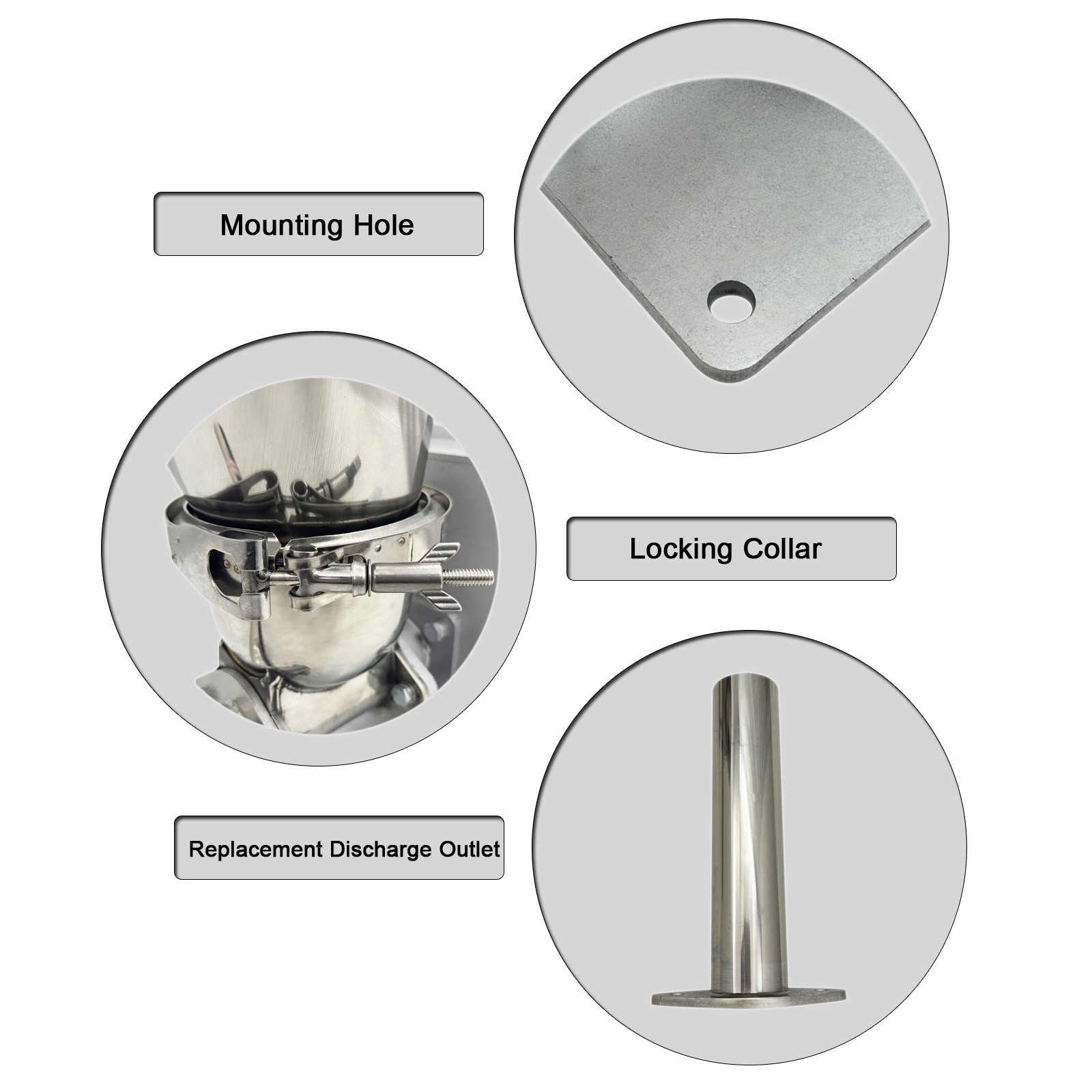 Single Screw Feeder (220V 1PH, 0.12kW / 0.16HP, 0.6-3 kg/h, Stainless Steel)