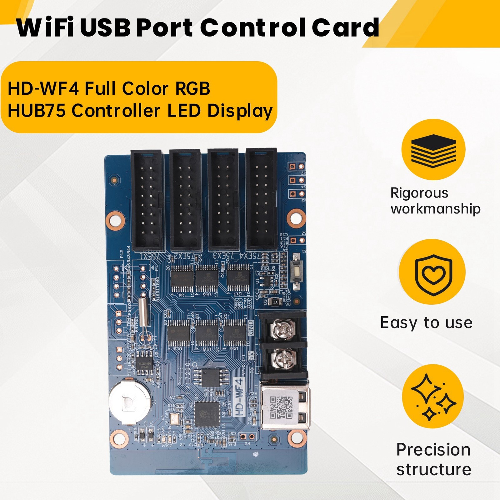 -WF4 Full Color RGB HUB75 Controller LED Display Screen Pixel Animation LED1971