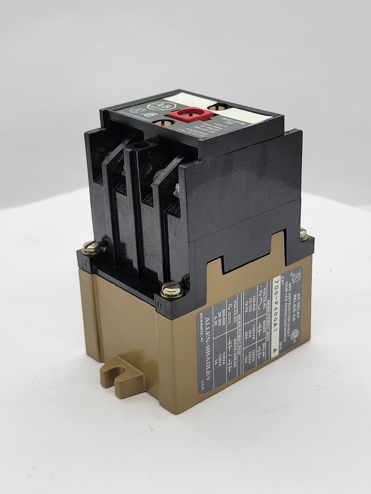 Allen-Bradley 700-P400A1 Control Relay 10A 600V 115/110V Coil Series A Type P
