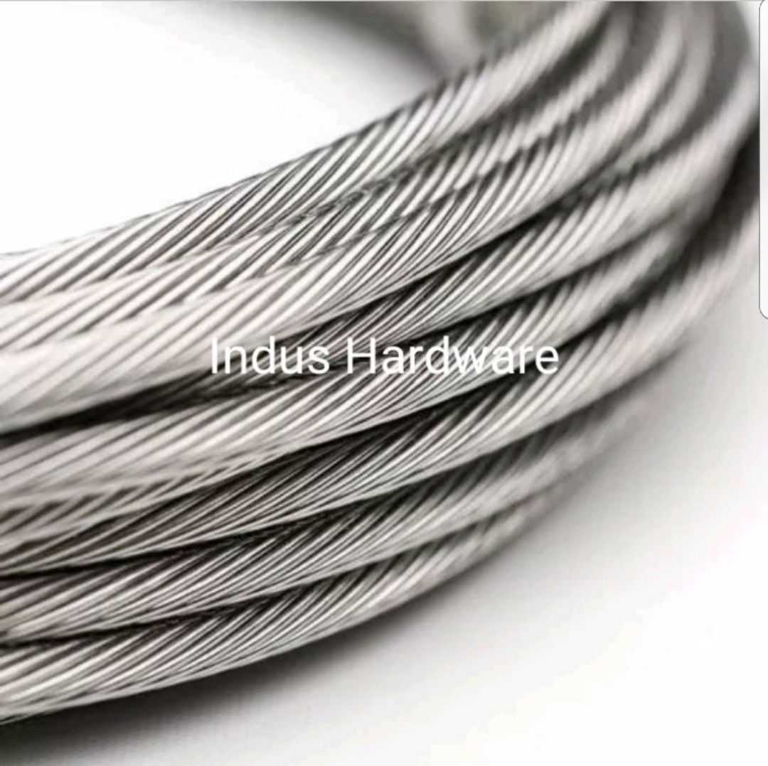 Stainless Steel T316 Cable Railing, 3/16″ 1×19, 7×19 Commercial Grade New Stock