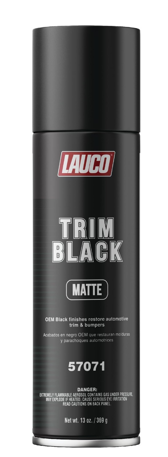 LAUCO Trim Black Matte Automotive Spray Paint – 13 oz Aerosol Can for Plastic,