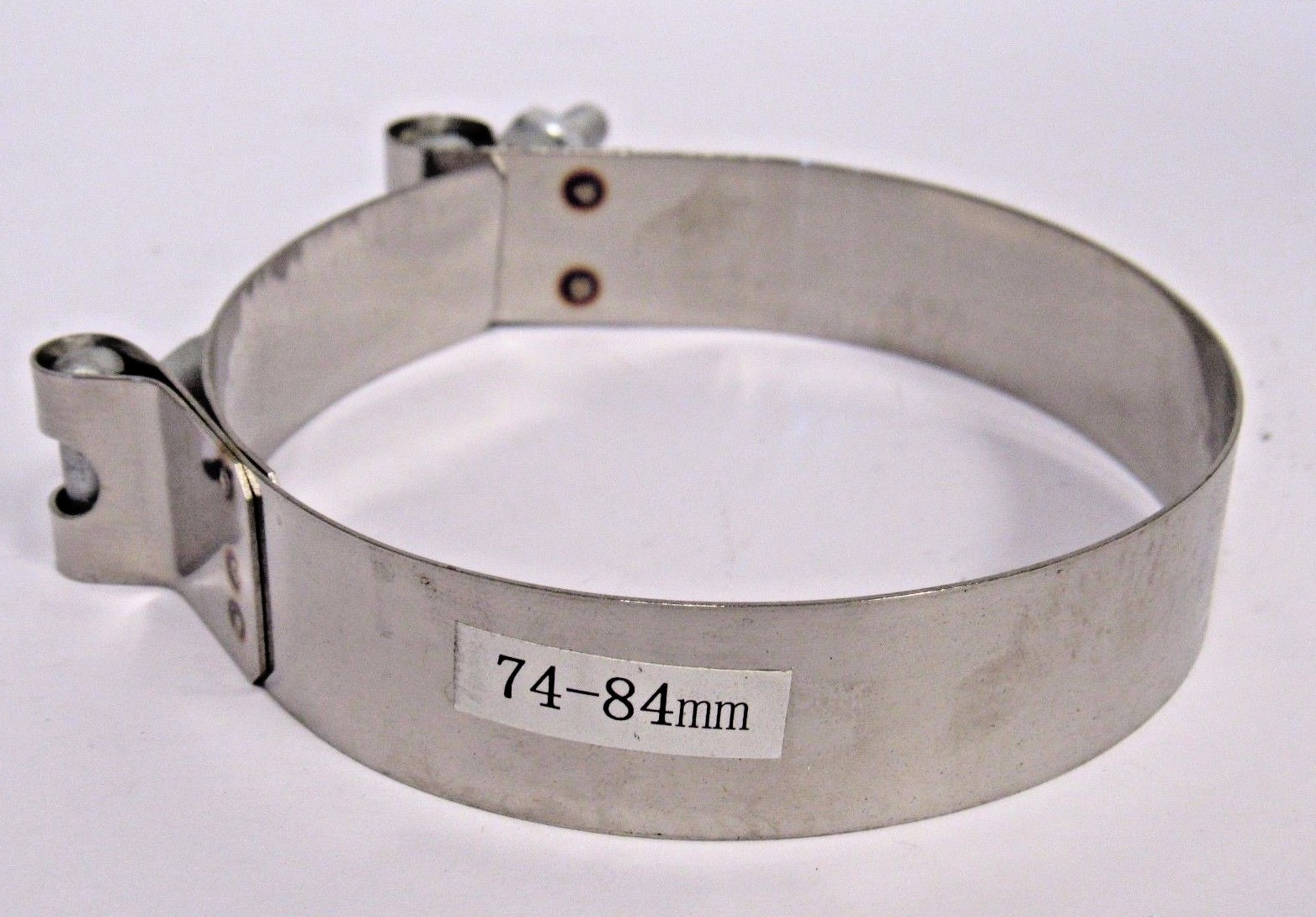NEW (2) PACK 74-84 MM (2.91-3.31 IN.) 304 STAINLESS STEEL T-BOLT HOSE CLAMP NIB