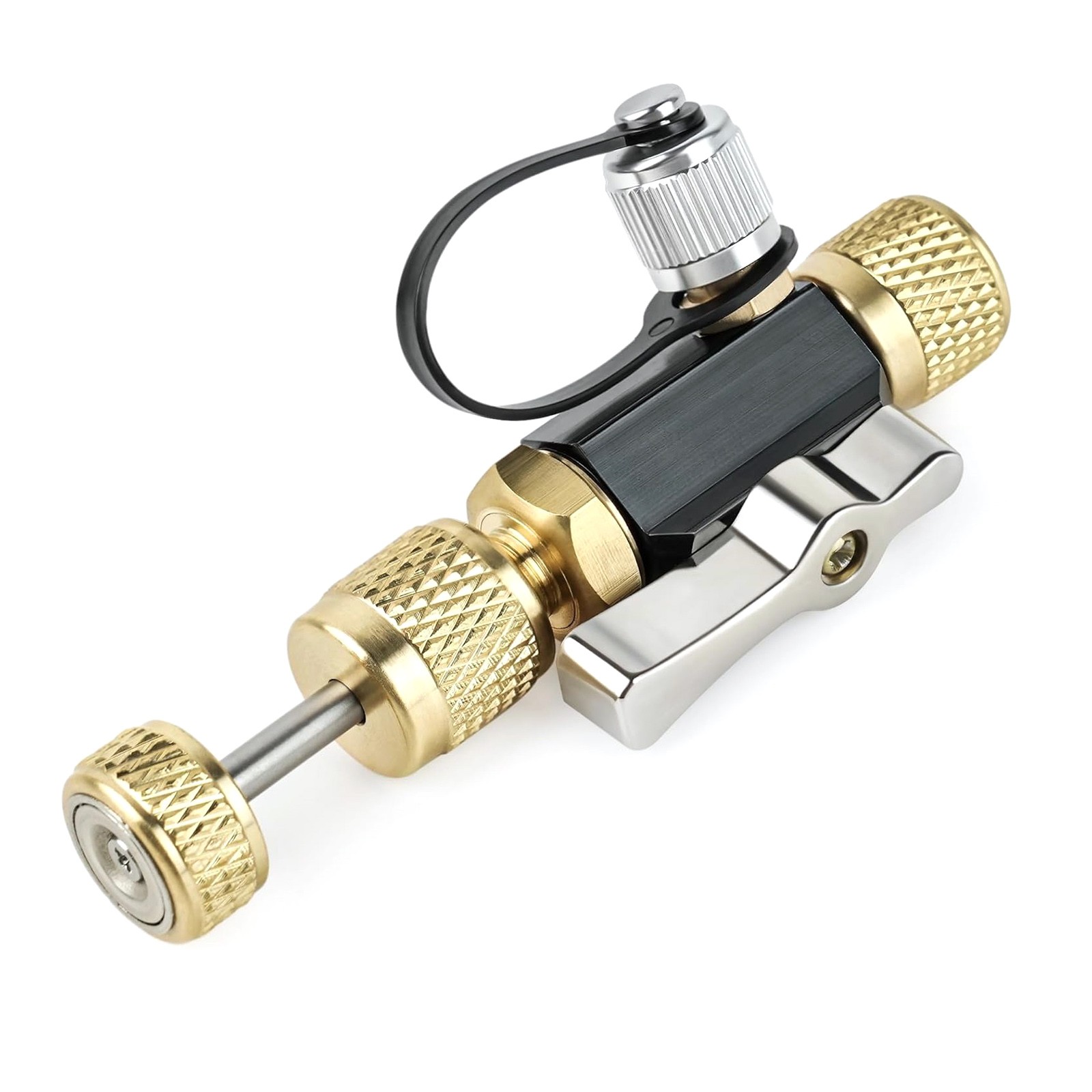 Professional Grade Valve Core Removal Tool, 1/4″ Vacuum Rated for HVAC Use