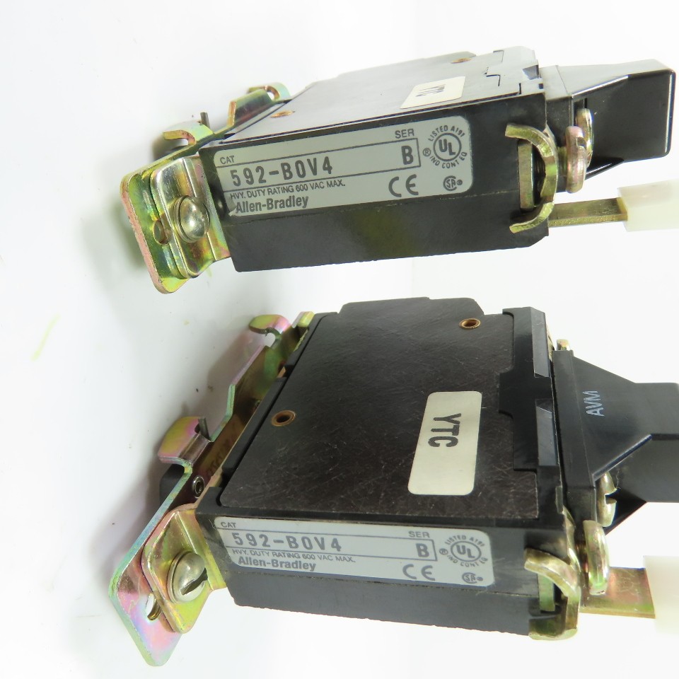 Allen-Bradley 592-BOV4 40A 1P Manual Reset Overload Relay 600VAC W/599-MP2 Lot/2