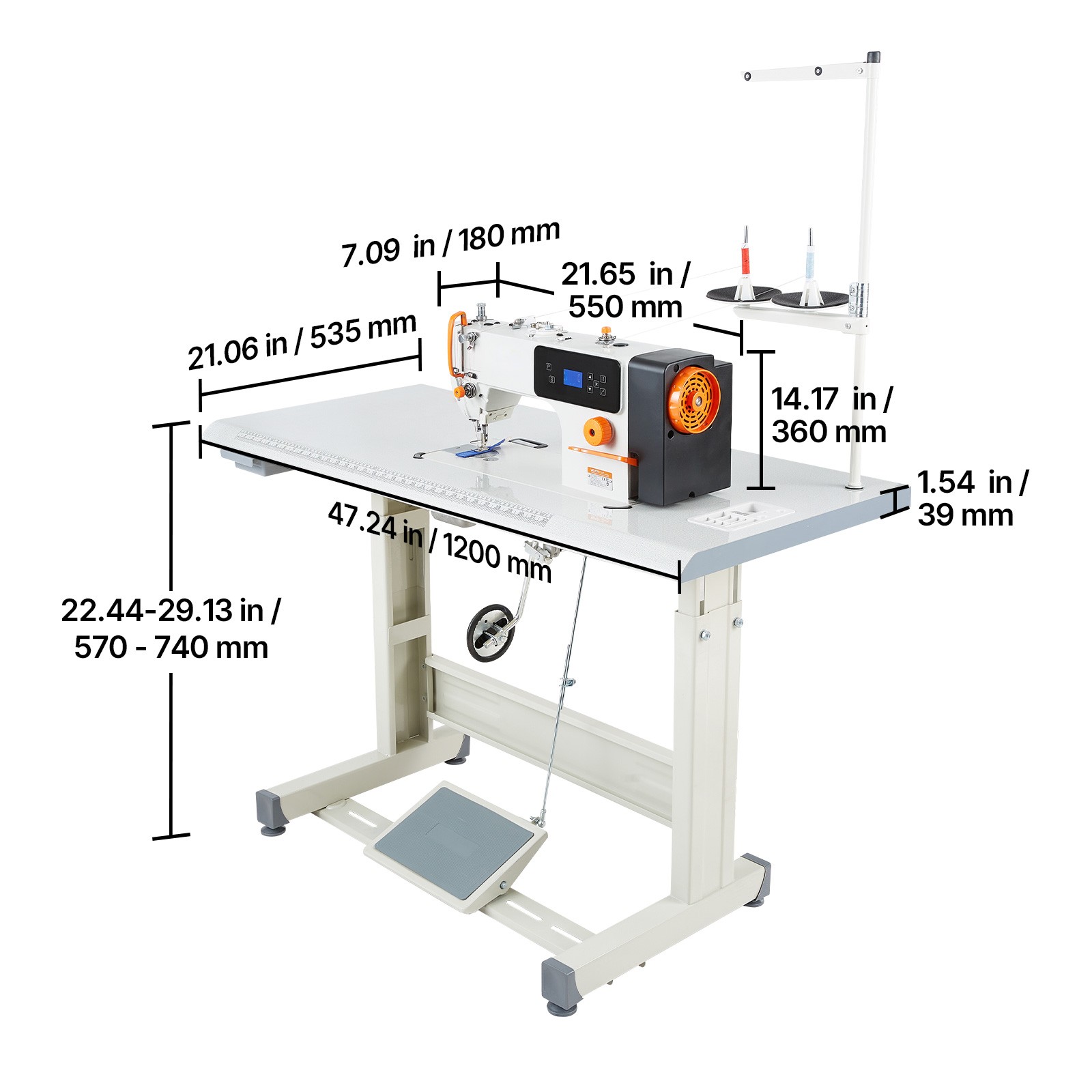Uimoso Industrial Lockstitch Sewing Machine with Thread Cutter Set