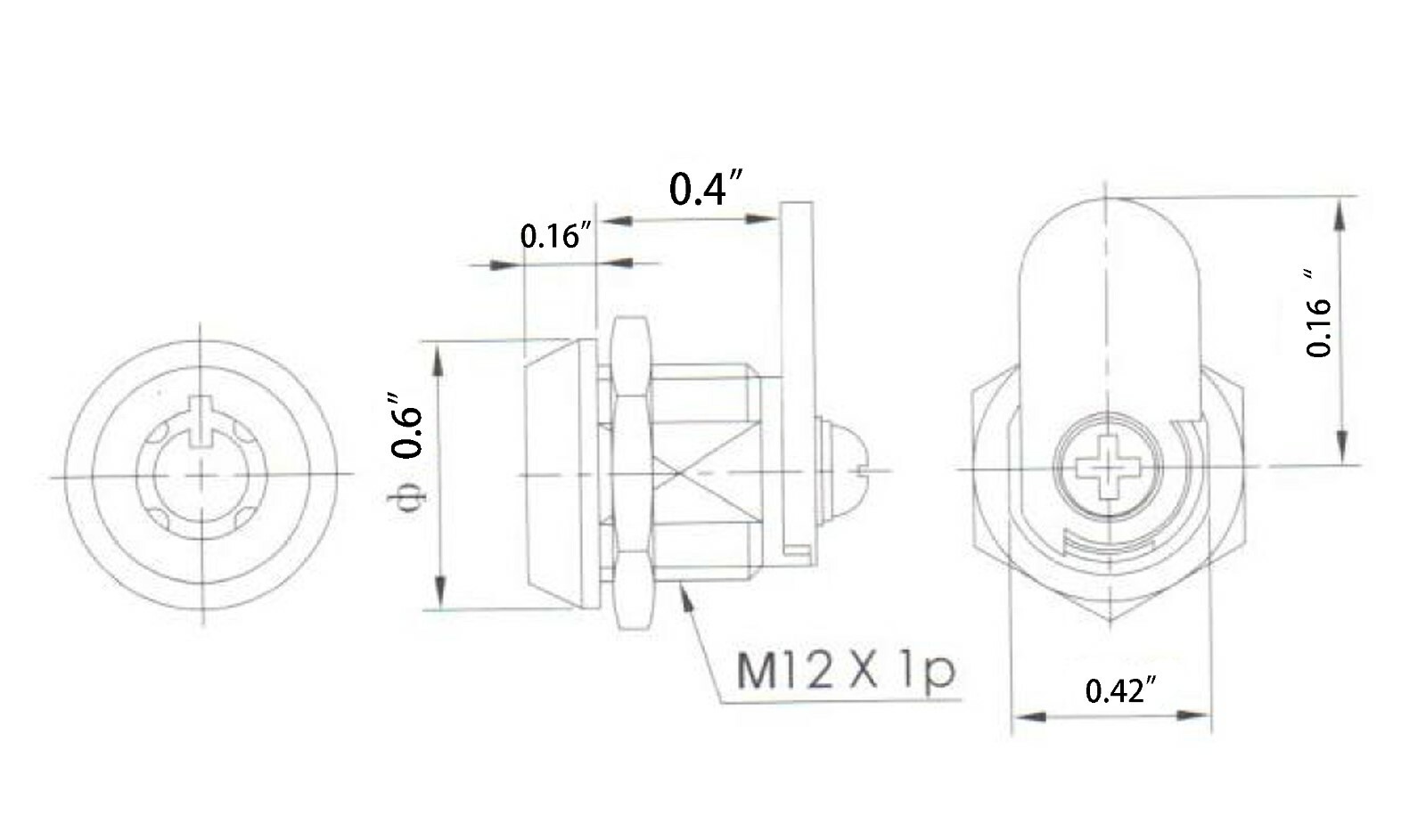 3/8″ Acrylic Display Jewlery Box Enclosure Cam Lock mini size cam lock 2200BS KA