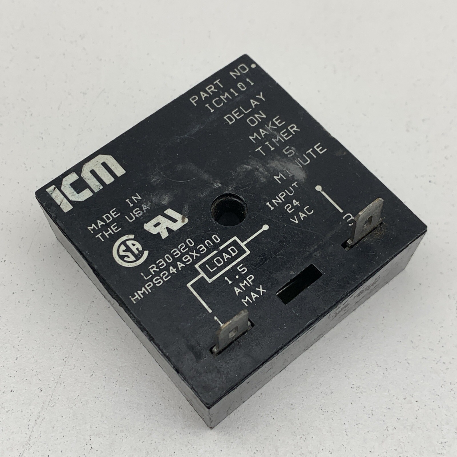 ICM HMPS24A9X300 Thermal Time Delay Relay 24VAC 5-Minutes LR30320 ICM101
