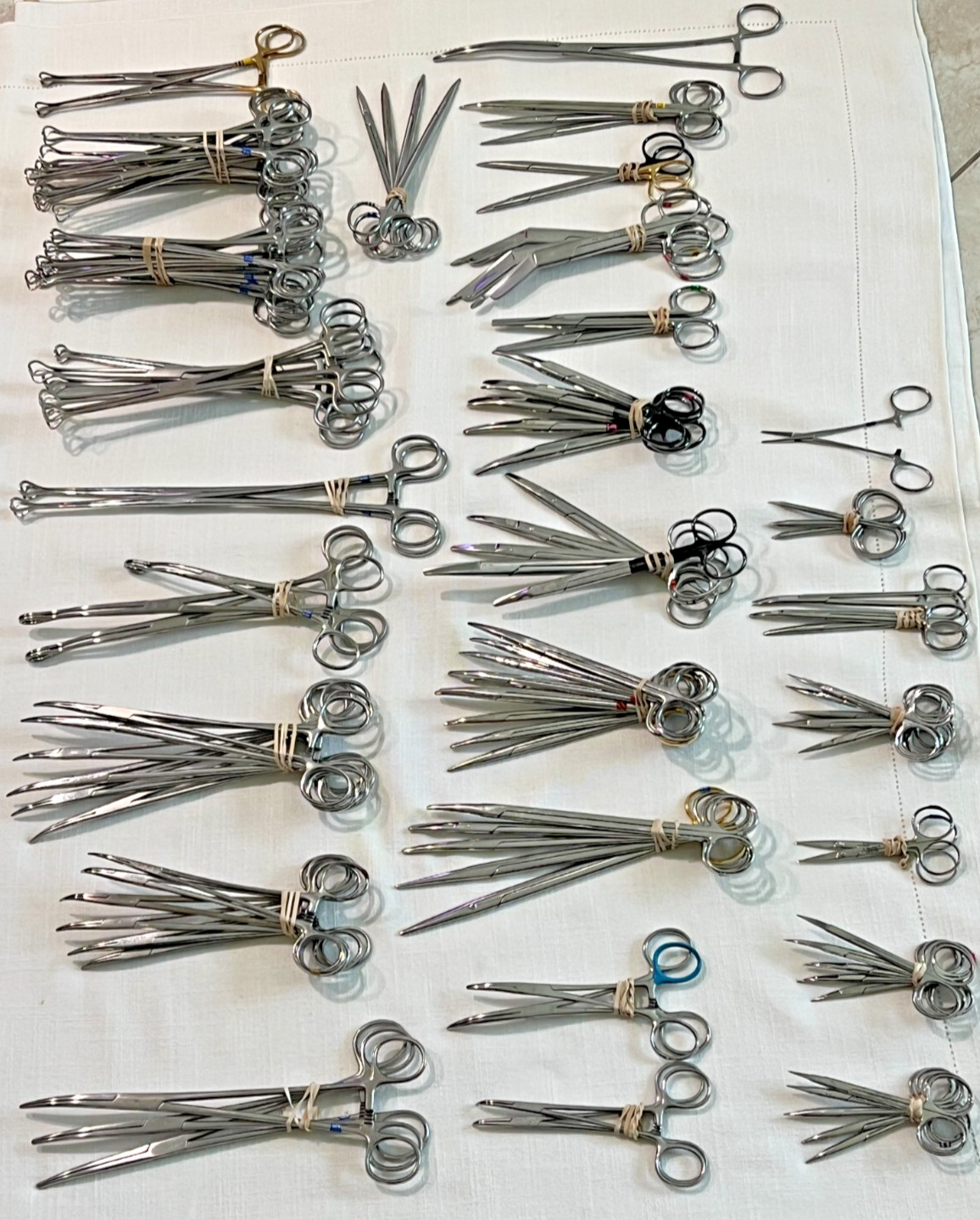 Assorted Lot of 119 Various Brand & Size Of OR Medical Surgical Instruments, S.S