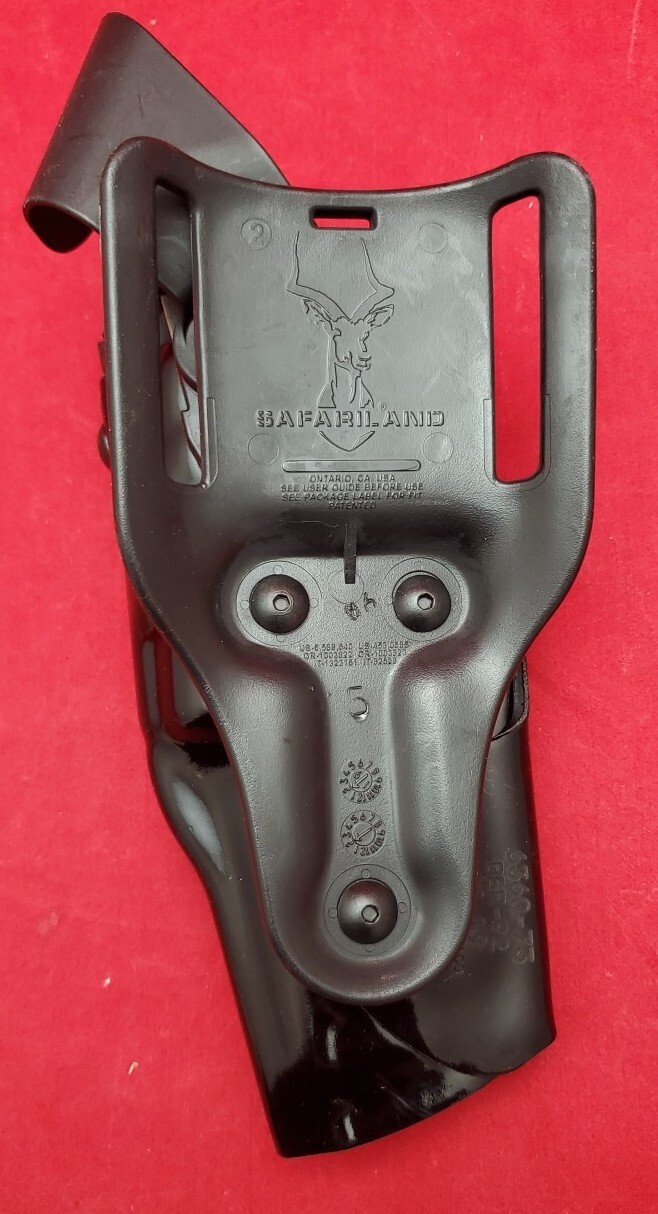 SafariLand HG Black Gun Holster Mid-Ride Level III 6360-73-91 Beretta 4.90″ 92F