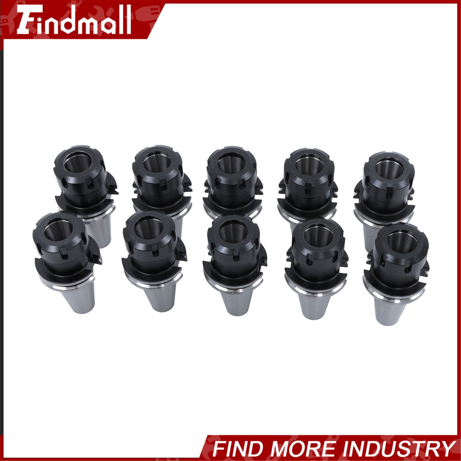 Findmall 10pcs CAT40 ER32 Collet Chuck Set 2.76″ 70mm CNC Milling Tool Holder