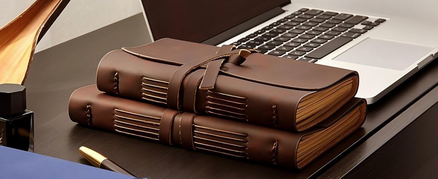 Leather Journal Notebook – Genuine Leather Journals for Writing 8×10 Inches,