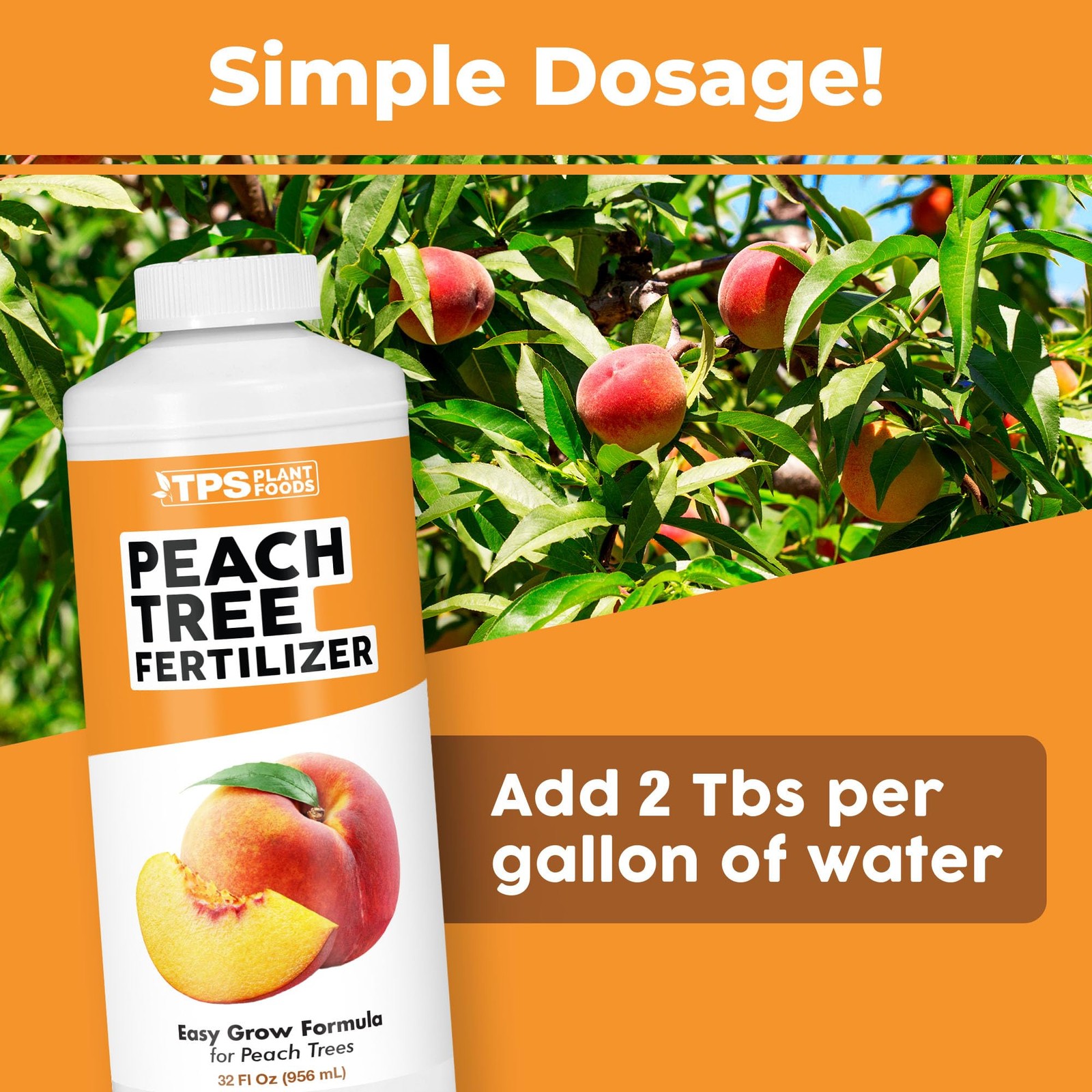 Peach Tree Fertilizer – Liquid Peach Tree Plant Food for Healthy Growth & Fruit