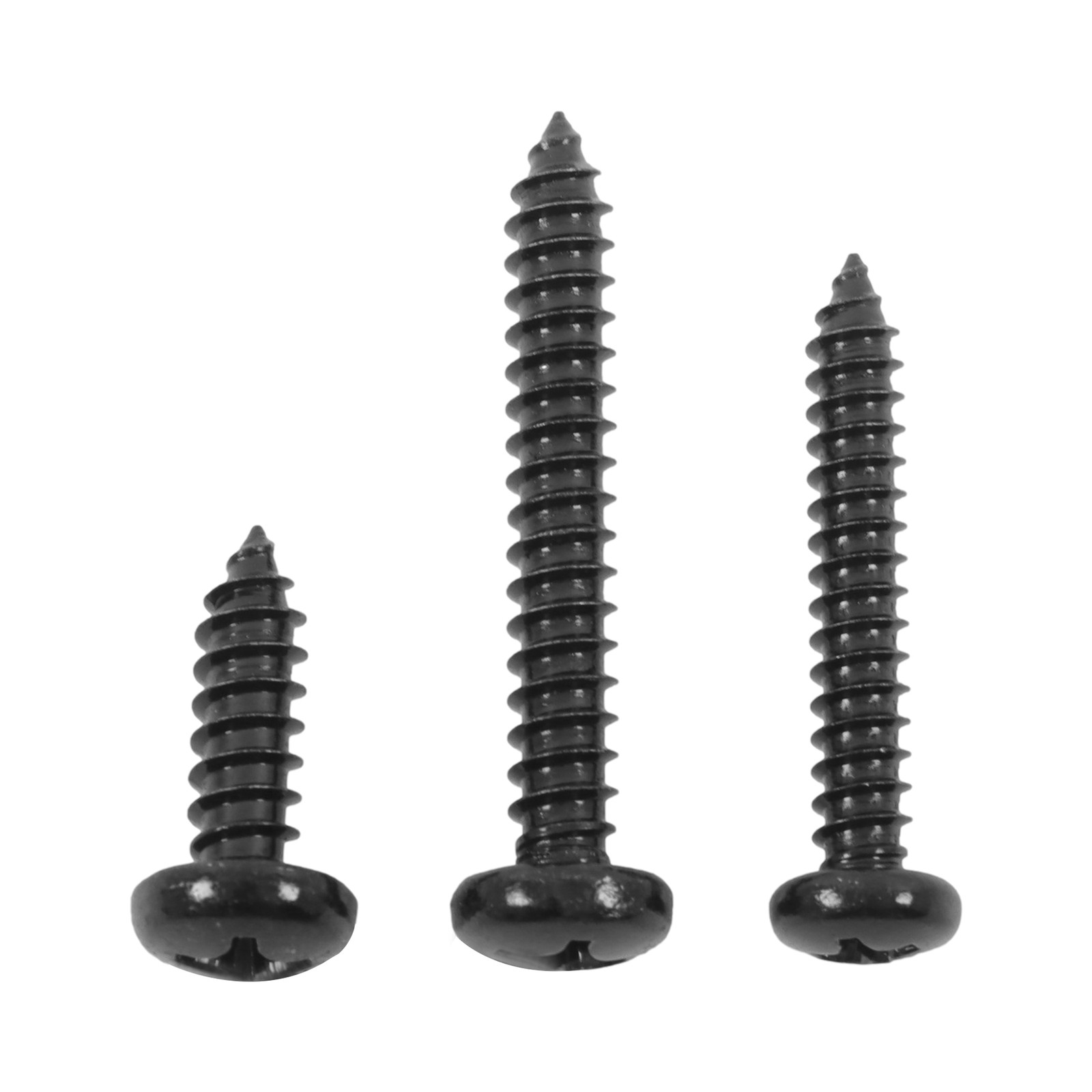 550Pcs 304 Stainless Steel Black Wood Screws, Phillips Pan Head Assortment Kit