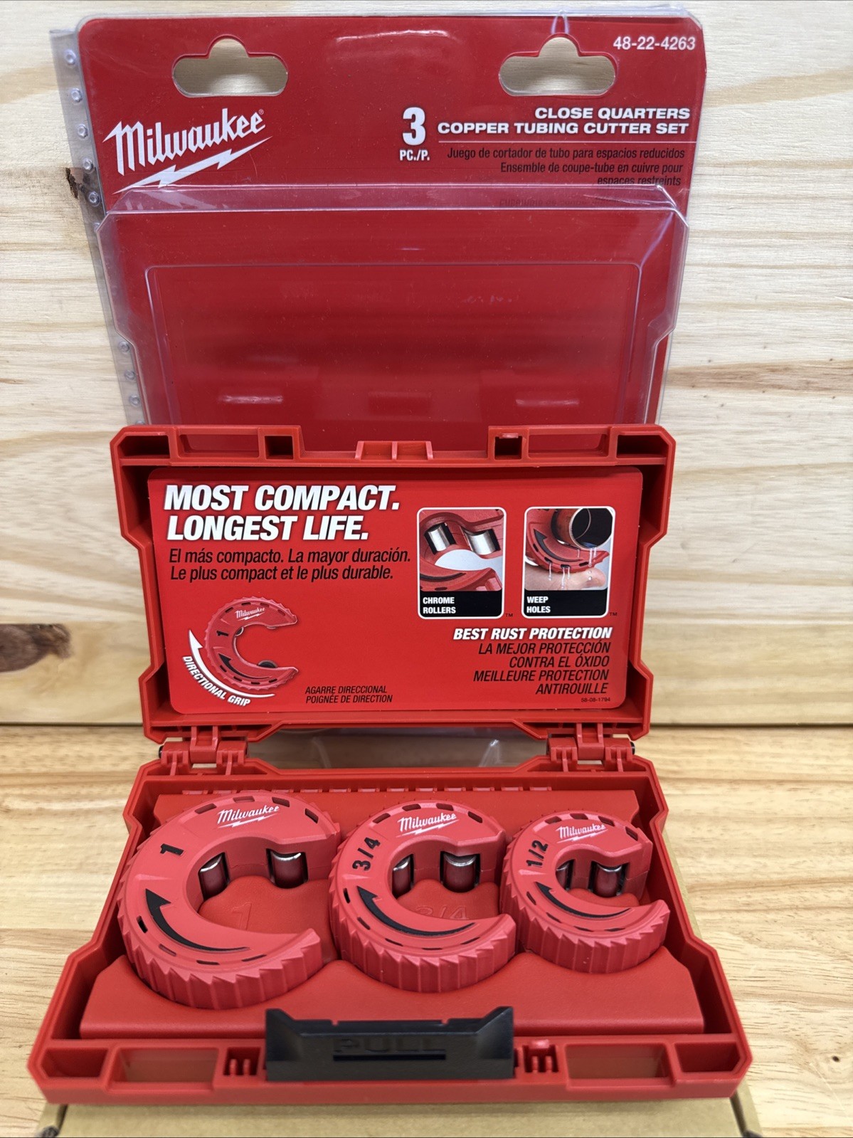 Milwaukee 48-22-4263 3pc Close Copper Quarters Tubing Cutter Set – DN29