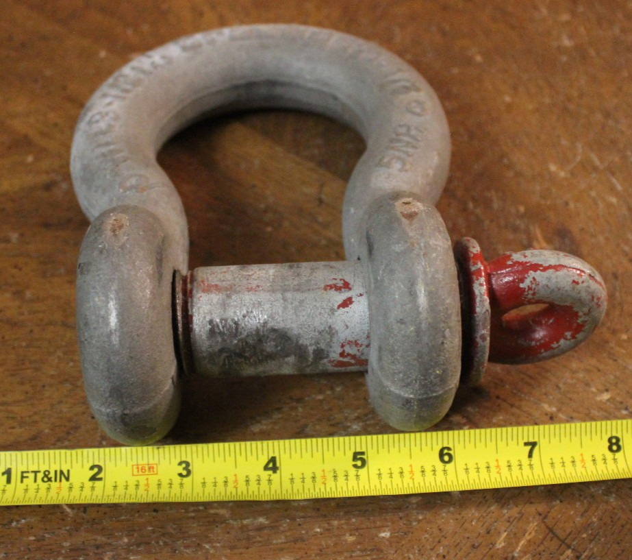 Crosby 1-1/8″ Screw Pin Anchor Shackle WLL 9-1/2 Ton Hot Dipped Galvanized Steel