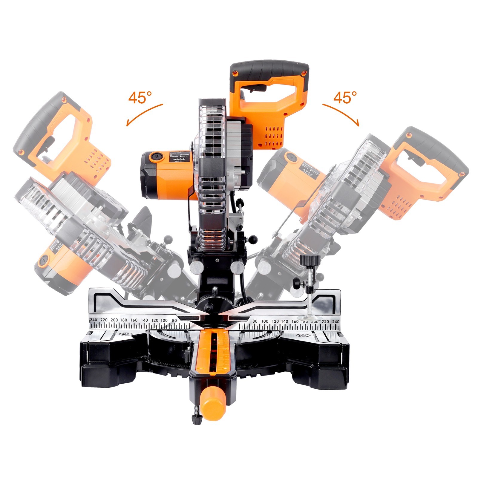 Sliding Compound Miter Saw 10-In Blade 15 Amp Motor Corded Double Bevel 48-Tooth