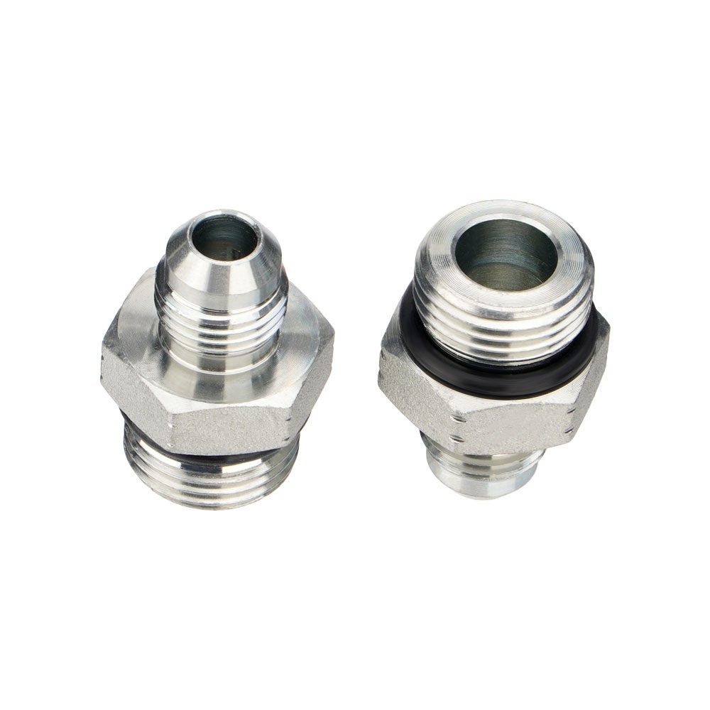 10 Pack 3/8″ JIC 37° Male x #8 SAE/ORB Male Hydraulic Hose Adapter Fittings New