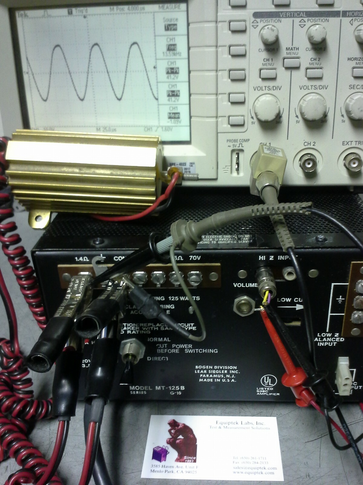 Power Amplifier 30Hz-20kHz 125Wt 75V 68dB max gain Low impedance 4 magnet drive