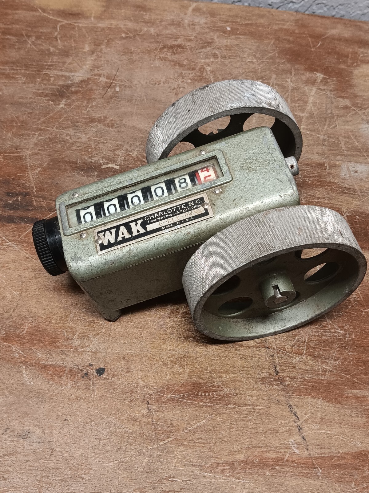 Vintage Fabric WAK 6-RLY-DW Analog Mechanical Counter 6RLYDW Steam Punk