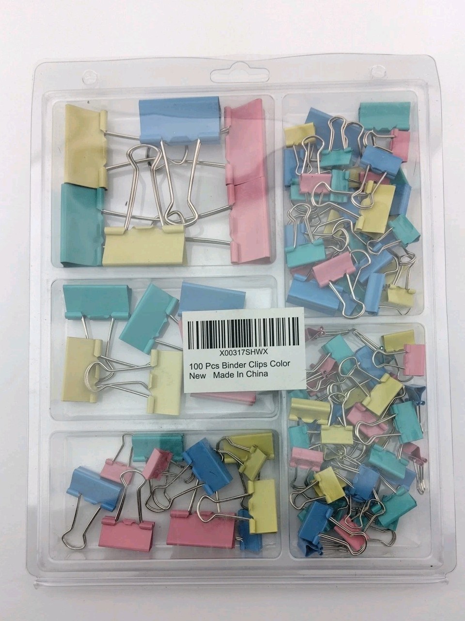 OWLKELA 98 Pcs Colored Binder Clips, Paper Clamps, Paper Binder Clips, Assorted